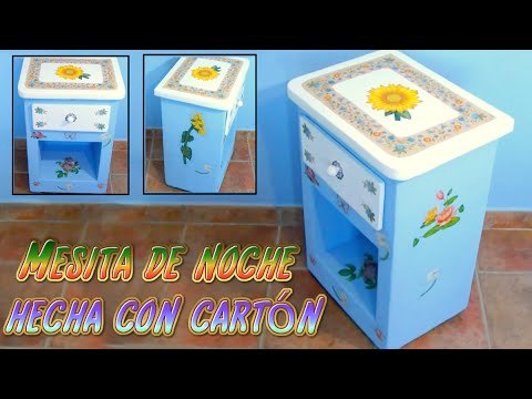 Mesita de noche de cartón paso a paso