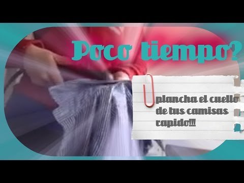 Planchar el cuello de las camisas con la plancha de pelo