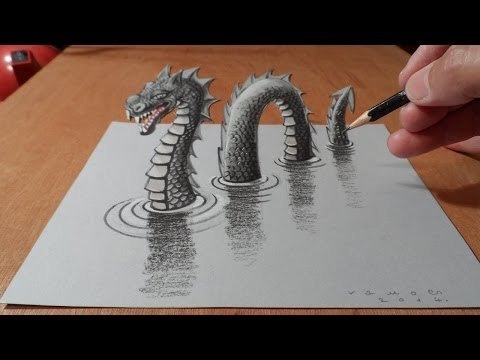 Como dibujar el Monstruo de Loch Ness