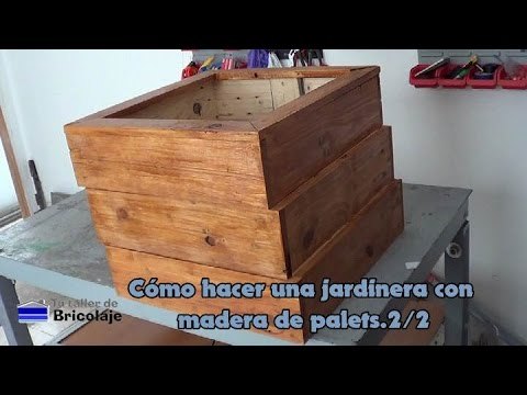Jardinera con madera de palets 2/2