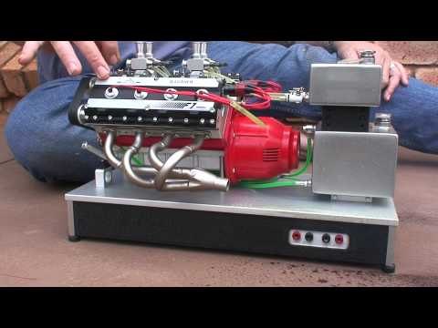 Motor V8 Nitro a escala