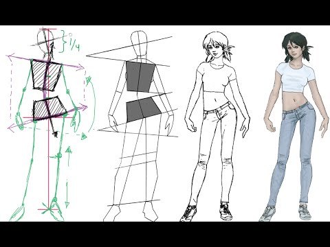 Dibujar la figura femenina con una postura