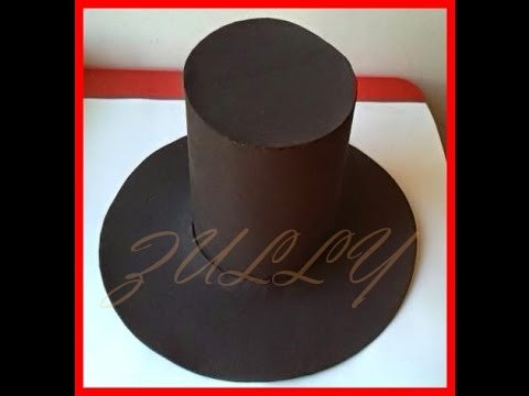 Sombrero en fomi - paso a paso