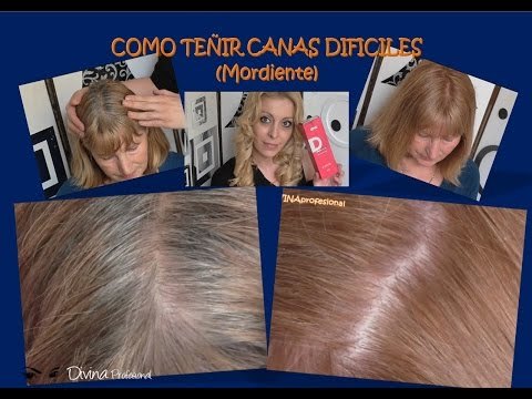 Teñir canas difíciles