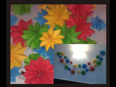 Como hacer una guirnalda de flores de papel