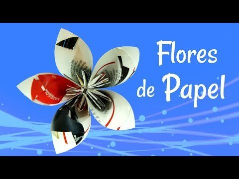 Flores hechas con revistas