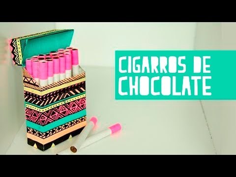 Cigarros de chocolate con cajetilla