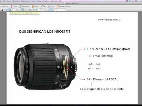 Fotografía: Que significan los nros. en las lentes