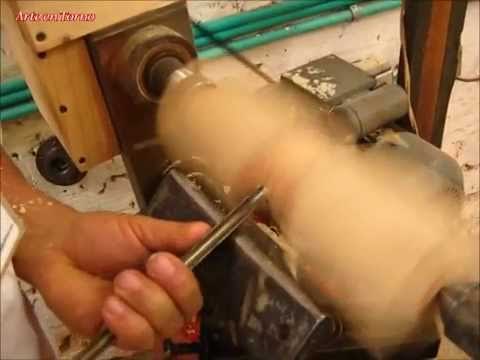 Hacer un candelabro en torno 2/3