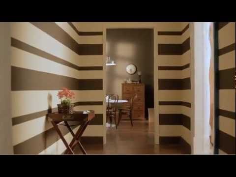 Pintar una pared con rayas horizontales