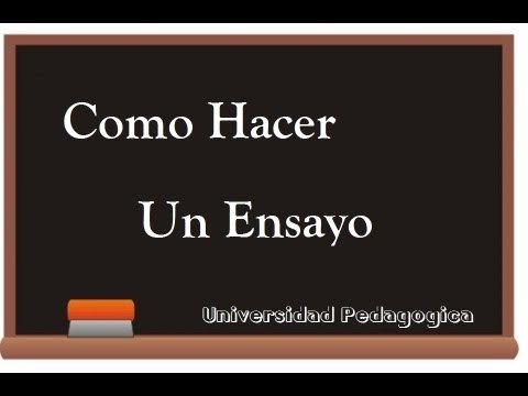Aprende a  escribir un Ensayo