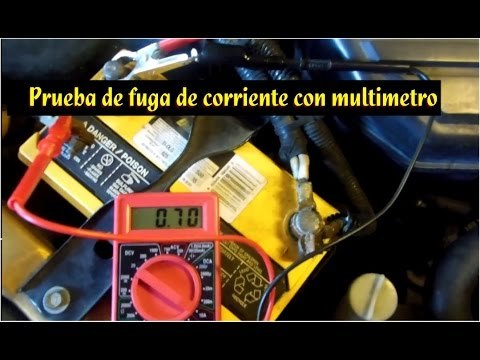 Prueba de fuga de corriente en el coche