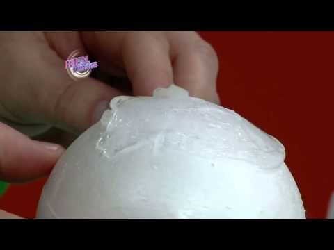 Esferas de luz con piedras y silicona