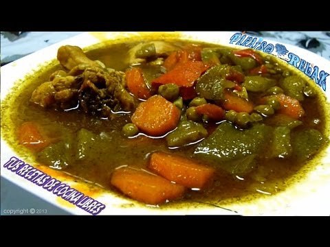 Receta para preparar guiso de verduras con pollo