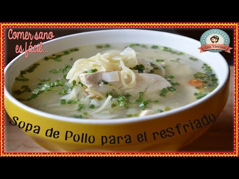 Caldo de pollo para el resfriado