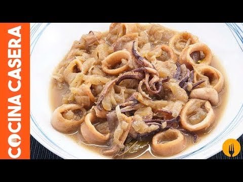 Calamares encebollados
