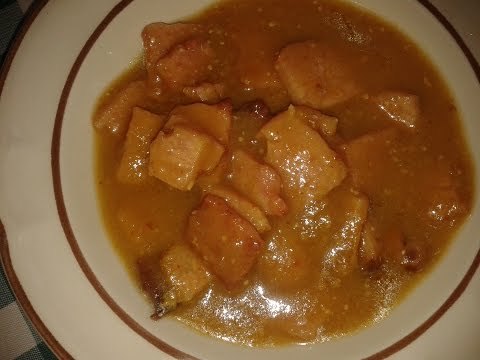 Guisado de chuleta ahumada