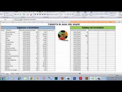 Como llevar un   inventario fácil en Excel