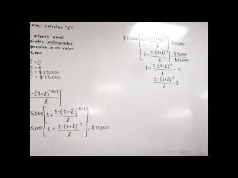 Cálculo de la tasa de interés 