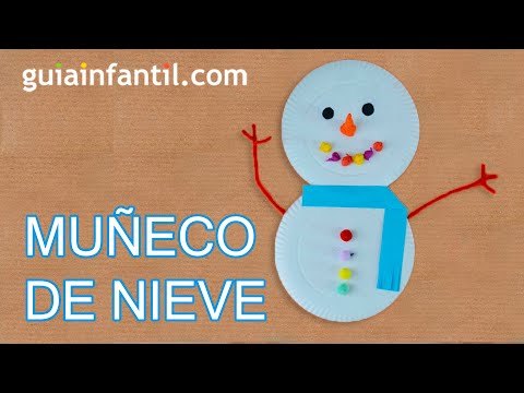 Muñeco de nieve con platos