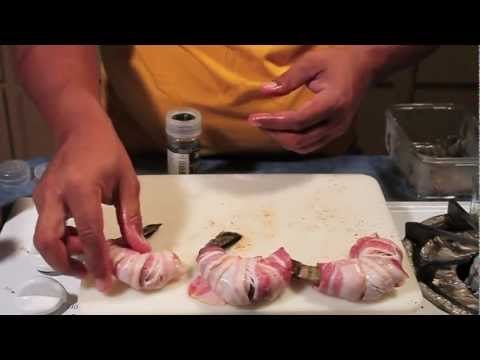 Receta de Camarones en tocineta