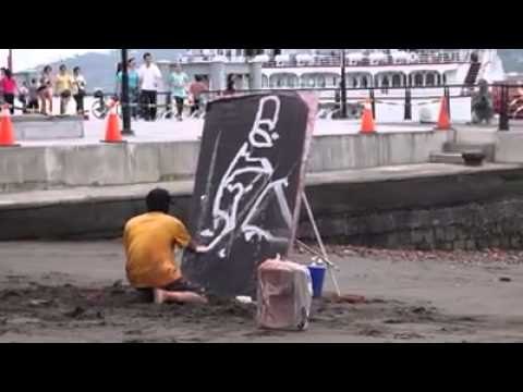 Impresionante artista callejera