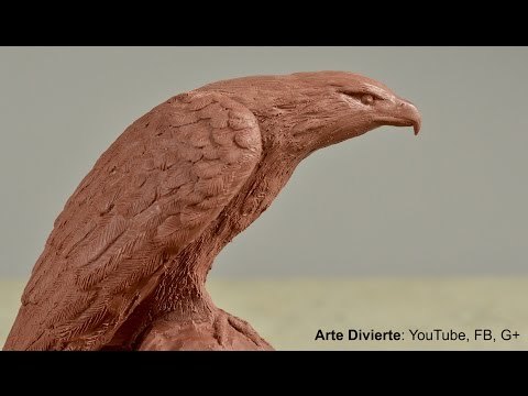 Esculpir un águila en plastilina