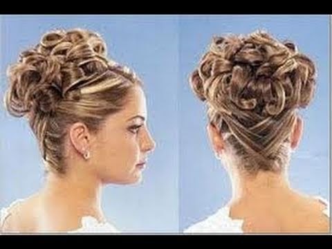 Recogido alto con bucles de novias 