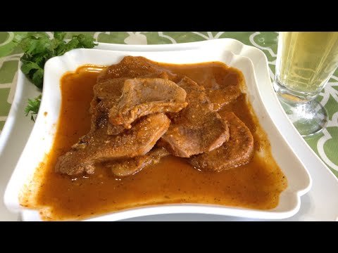 Lengua de res en salsa