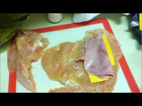 Pechugas de pollo rellenas de jamón y queso