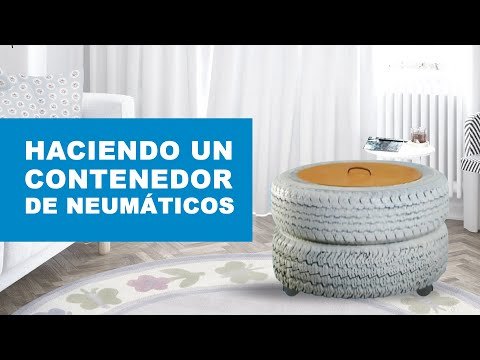 Contenedor con neumáticos
