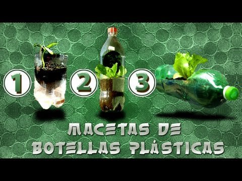 Hacer macetas con botellas plásticas