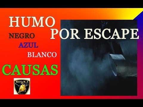 Causas del humo negro, azul o blanco en escape 
