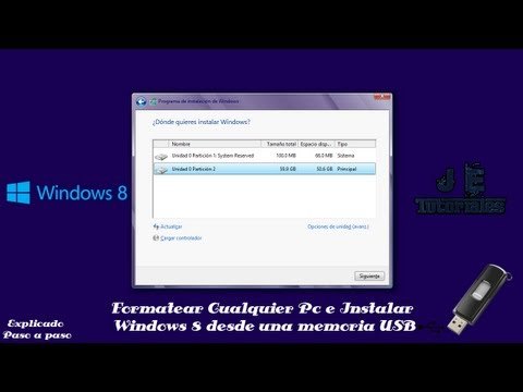 Instalar Windows 8 desde una memoria USB