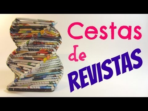 Hacer cestas con revistas