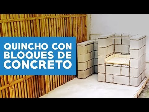 Parrilla con bloques de concreto