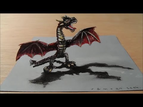 Dibujar un dragón rojo en 3D
