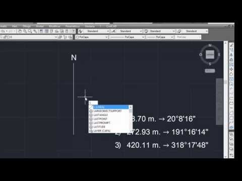 AutoCAD - Lineas con distancias y un angulos (Grados, minutos y segundos) 