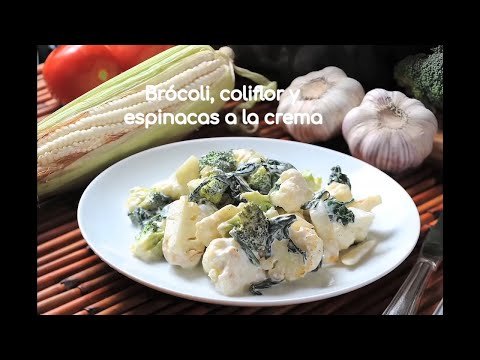 Receta de brócoli, coliflor y espinacas 