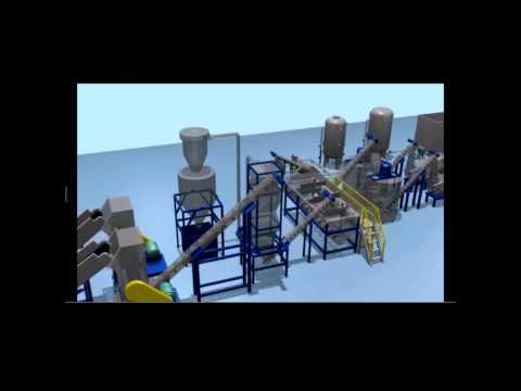 Separación, molido, secado y pelletiación del reciclaje del plástico