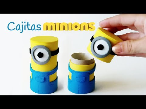 Cajitas Minions con tubos de cartón