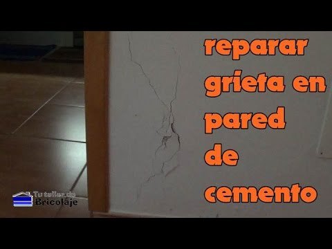 Reparar una grieta en una pared de cemento