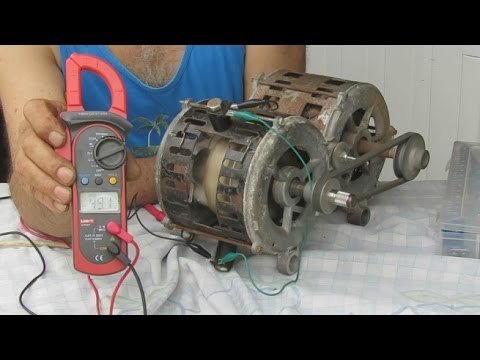 Como fabricar un generador eléctrico con un motor quemado.