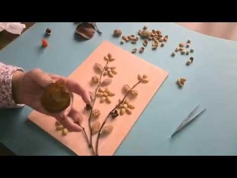 Cuadro con semillas y ramas