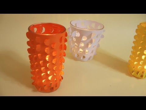 Manualidades - Porta velas decorativo