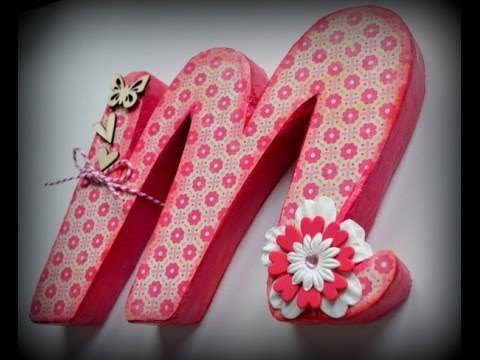 Hacer letras decorativas de cartón