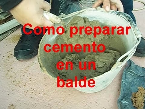 Preparar Cemento en el balde