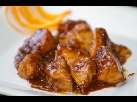 Pollo con salsa de naranja estilo Chino
