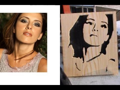 Artesania de madera repujada - Retrato