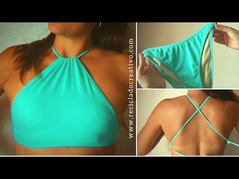 Convertir bragas o calzones de bikini en top o sujetador de baño